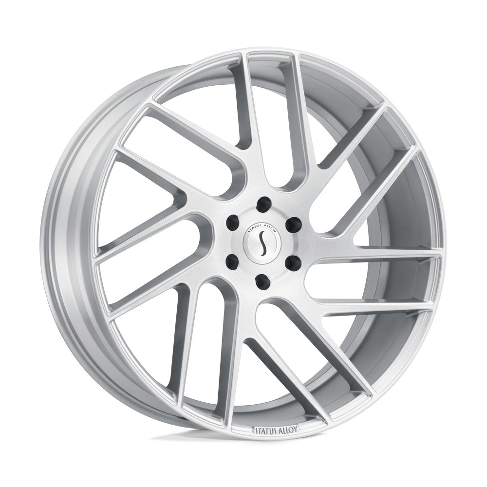 Status | JUGGERNAUT | Silver W/ Brushed Machined Face | 24X9.5 | 5X114.3 | 30mm/6.43" | 2495JGR305114S76