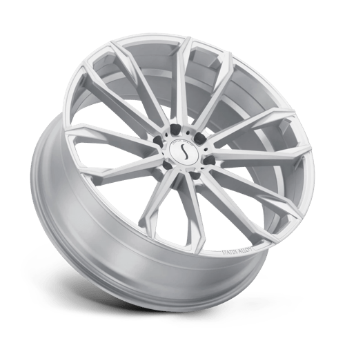 Status | MASTADON | Silver W/ Brushed Machined Face | 24X9.5 | 5X114.3 | 30mm/6.43" | 2495MST305114S76