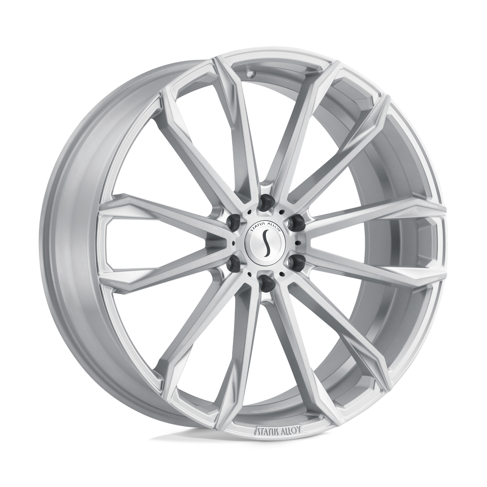Status | MASTADON | Silver W/ Brushed Machined Face | 22X9.5 | 6X139.7 | 15mm/5.84" | 2295MST156140S12