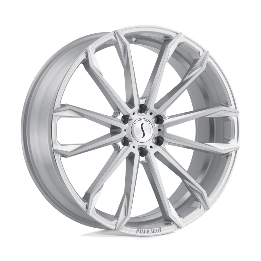 Status | MASTADON | Silver W/ Brushed Machined Face | 22X9.5 | 6X139.7 | 15mm/5.84" | 2295MST156140S12