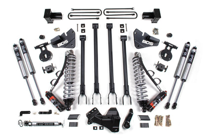 BDS 4" Lift Kit - 2017-2019 Ford F-350 Super Duty DRW 4WD (w/ 4-Link | FOX 2.5 Performance Elite Coil-Over Conversion)