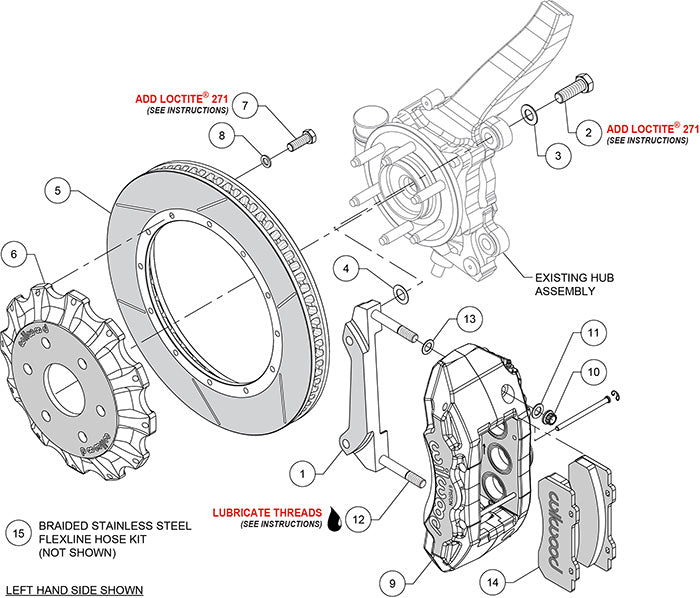 Wilwood TX6R Big Brake Truck Front Brake Kit – 2021-2025 Ford F-150 XLT – 140-18205