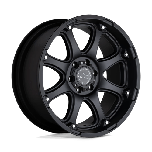Black Rhino Hard Alloys | GLAMIS | Matte Black | 18X9 | 8X170 | -12mm/4.53" | 1890GLA-28170M25