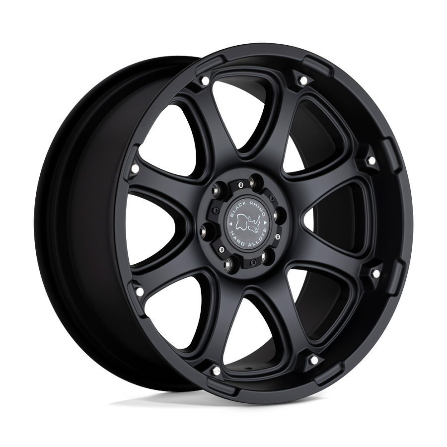 Black Rhino Hard Alloys | GLAMIS | Matte Black | 18X9 | 8X170 | -12mm/4.53" | 1890GLA-28170M25