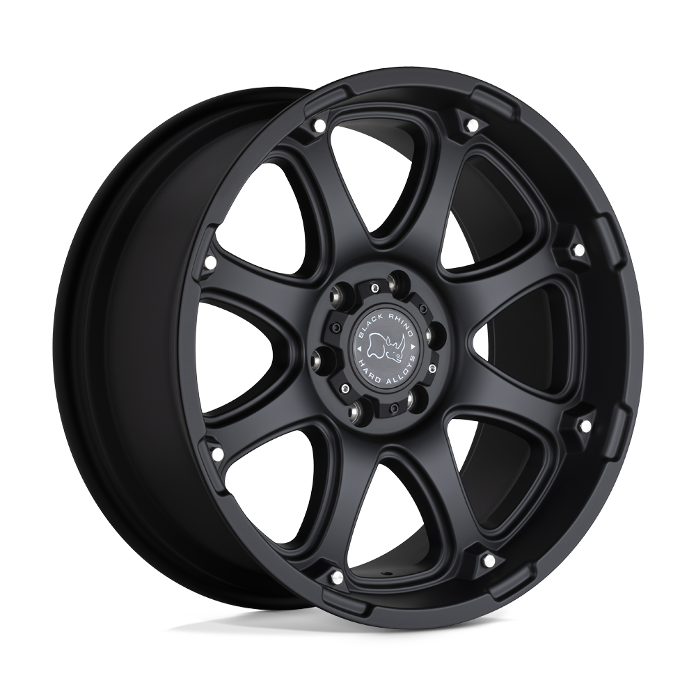 Black Rhino Hard Alloys | GLAMIS | Matte Black | 17X9 | 6X139.7 | 12mm/5.47" | 1790GLA126140M12