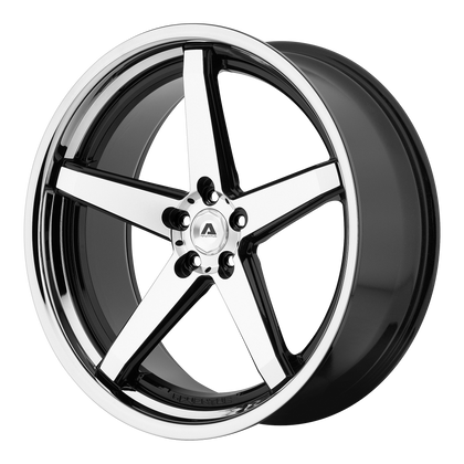 Adventus | AVS-2 | Gloss Black Machined With Ss Lip | 20X8.5 | 5X114.3 | 27mm/5.81" | AVS2-20851227MS
