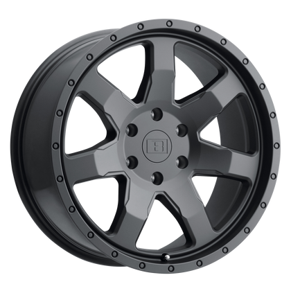 Level 8 | SLAM | Matte Black | 17X8.5 | 6X139.7 | -24mm/3.81" | 1785SLM-46140M12