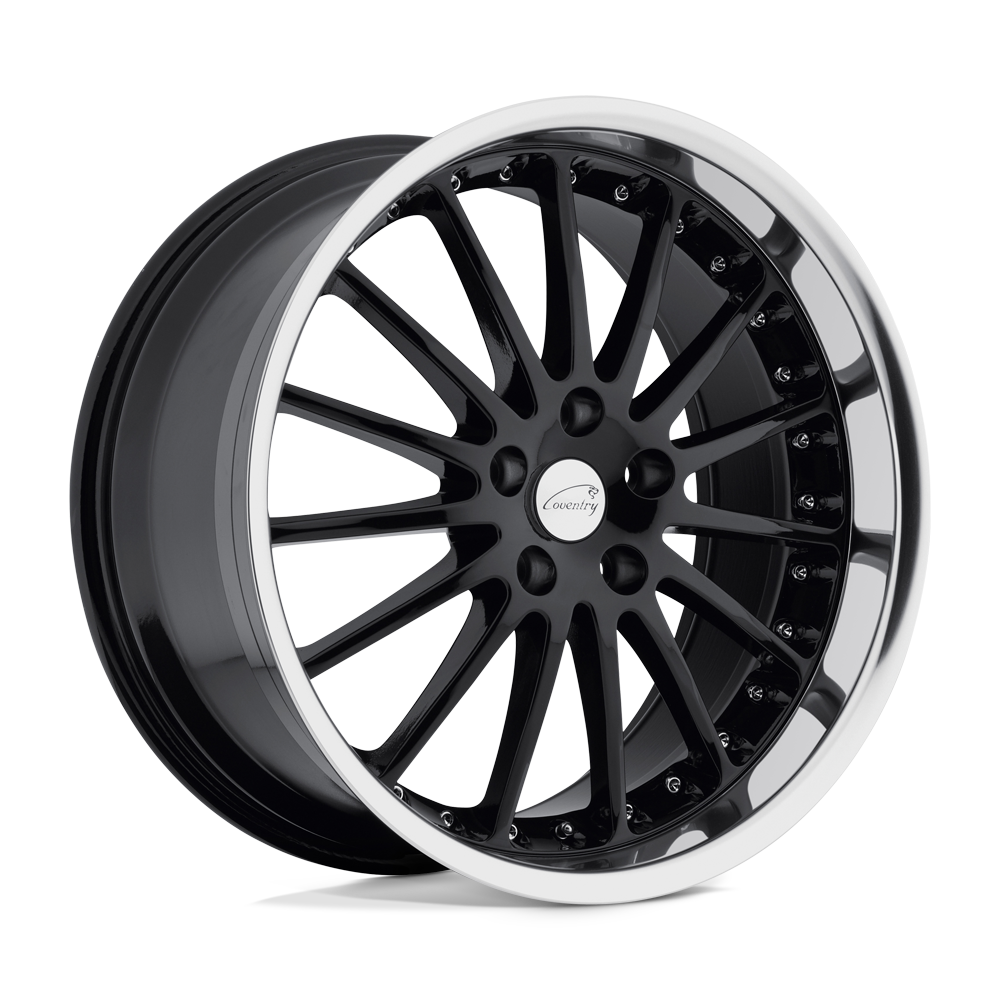 Coventry | WHITLEY | Gloss Black W/ Mirror Cut Lip | 18X9.5 | 5X108 | 25mm/6.23" | 1895COW255108B63