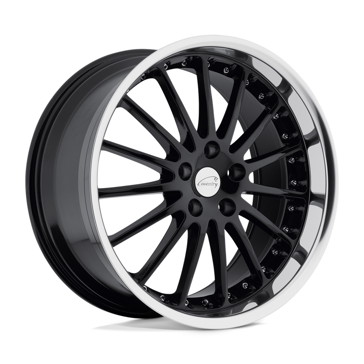 Coventry | WHITLEY | Gloss Black W/ Mirror Cut Lip | 18X9.5 | 5X108 | 25mm/6.23" | 1895COW255108B63