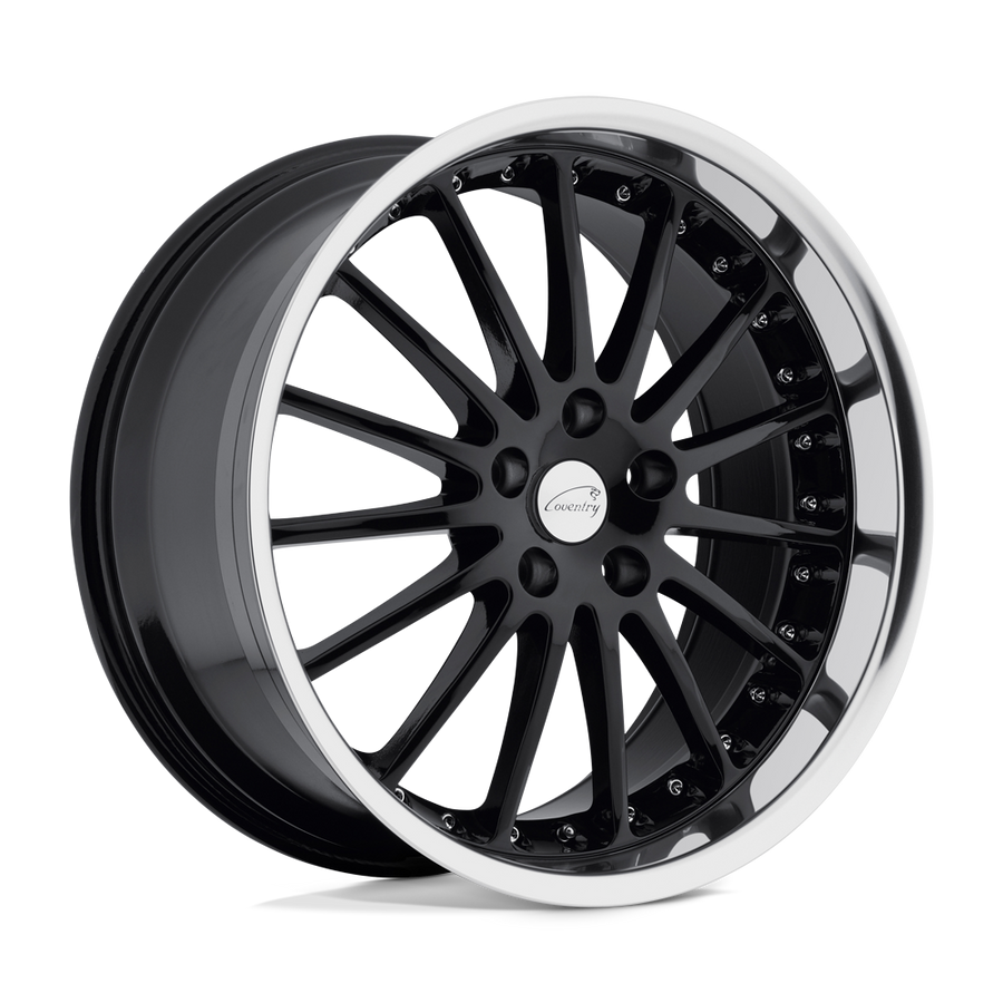 Coventry | WHITLEY | Gloss Black W/ Mirror Cut Lip | 18X9.5 | 5X108 | 25mm/6.23" | 1895COW255108B63