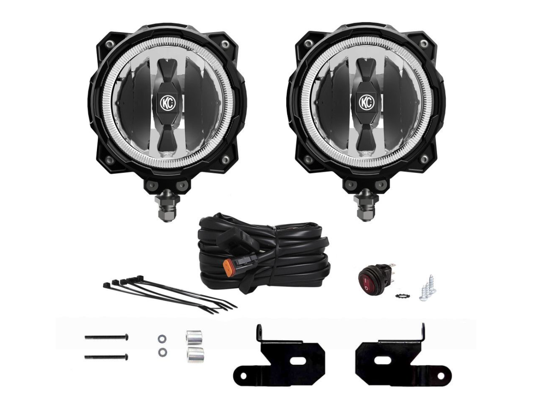 KC HiLiTES 2021-2023 Ford Bronco SlimLite LED 2-Light System Ditch Light Kit