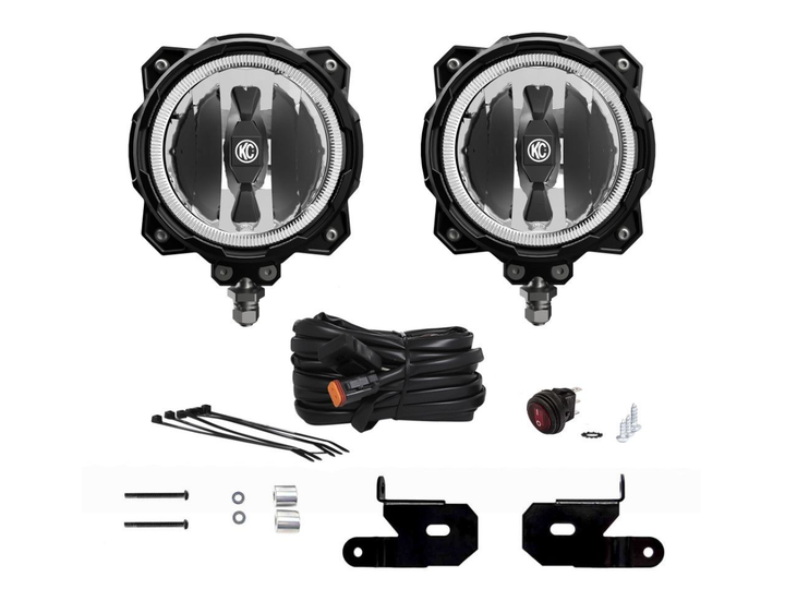 KC HiLiTES 2021-2023 Ford Bronco SlimLite LED 2-Light System Ditch Light Kit