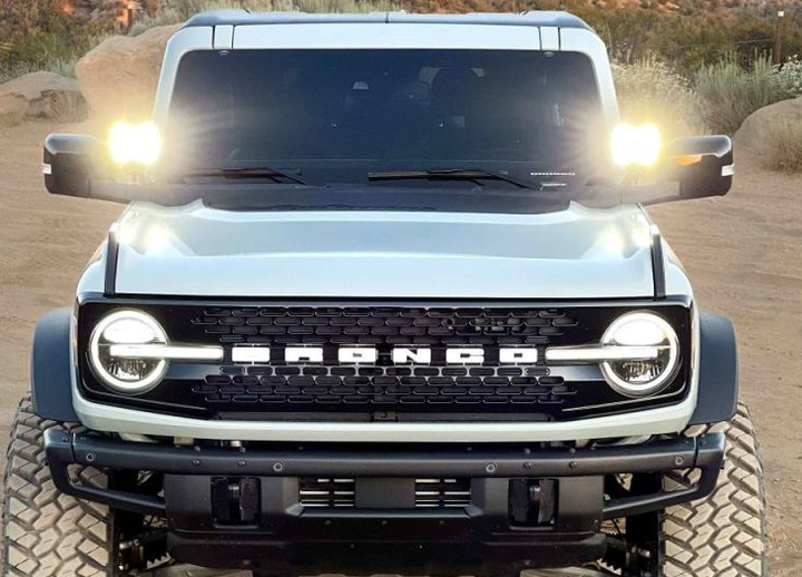 KC HiLiTES 2021-2023 Ford Bronco SlimLite LED 2-Light System Ditch Light Kit