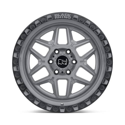 Black Rhino Hard Alloys | KELSO | Battleship Gray W/ Black Ring | 20X9 | 6X139.7 | 12mm/5.47" | 2090KLS126140G12