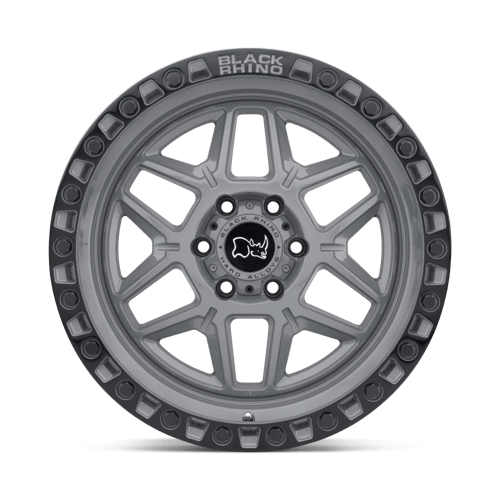 Black Rhino Hard Alloys | KELSO | Battleship Gray W/ Black Ring | 17X9 | 6X135 | 0mm/5" | 1790KLS006135G87
