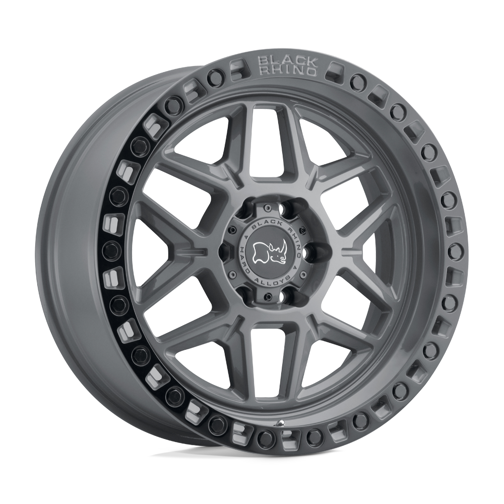 Black Rhino Hard Alloys | KELSO | Battleship Gray W/ Black Ring | 17X9 | 6X139.7 | 0mm/5" | 1790KLS006140G12