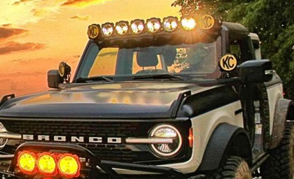 KC HiLiTES 2021-2023 Ford Bronco Mount Kit w/6in. Gravity LED Pro6 Spot Beam Lights