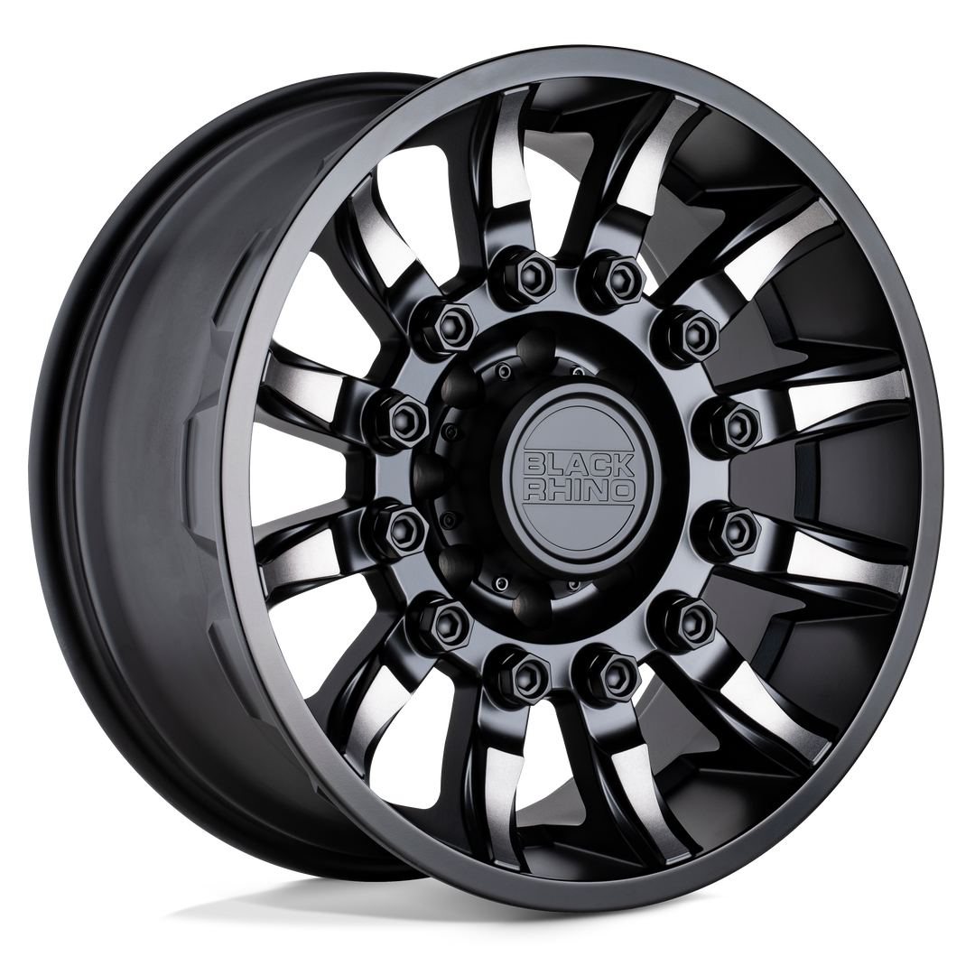 Black Rhino Hard Alloys | MISSION | Matte Black W/ Machined Tinted Spokes | 17X8.5 | 6X139.7 | 0mm/4.75" | 1785MSN006140M12