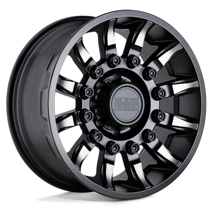 Black Rhino Hard Alloys | MISSION | Matte Black W/ Machined Tinted Spokes | 17X8.5 | 6X139.7 | 0mm/4.75" | 1785MSN006140M12