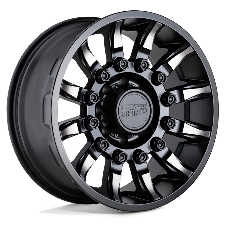Black Rhino Hard Alloys | MISSION | Matte Black W/ Machined Tinted Spokes | 17X8.5 | 6X139.7 | 0mm/4.75" | 1785MSN006140M12