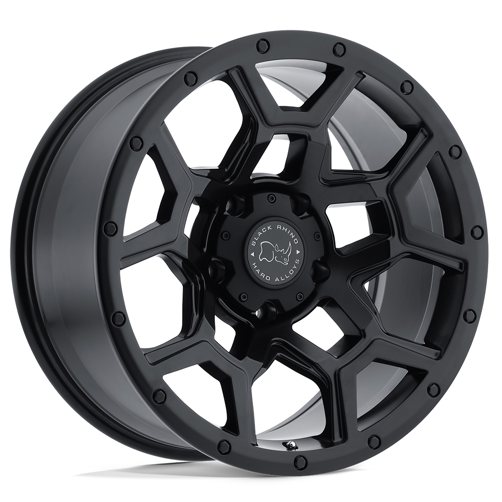 Black Rhino Hard Alloys | OVERLAND | Matte Black | 18X9.5 | 6X139.7 | 6mm/5.49" | 1895VRL066140M12