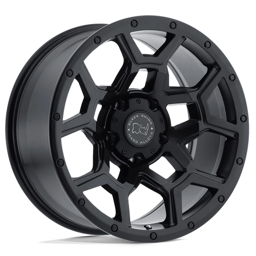 Black Rhino Hard Alloys | OVERLAND | Matte Black | 18X9.5 | 6X139.7 | 6mm/5.49" | 1895VRL066140M12