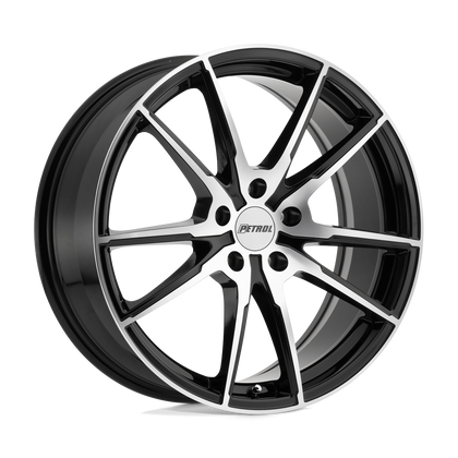 Petrol | P0A | Gloss Black W/ Machined Cut Face | 17X8 | 5X108 | 40mm/6.07" | 1780P0A405108B72