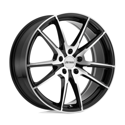 Petrol | P0A | Gloss Black W/ Machined Cut Face | 17X8 | 5X114.3 | 40mm/6.07" | 1780P0A405114B76