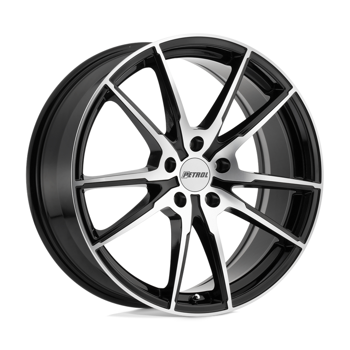 Petrol | P0A | Gloss Black W/ Machined Cut Face | 18X8 | 5X108 | 40mm/6.07" | 1880P0A405108B72
