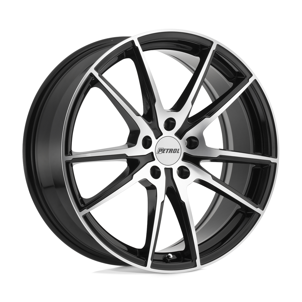Petrol | P0A | Gloss Black W/ Machined Cut Face | 19X8 | 5X114.3 | 40mm/6.07" | 1980P0A405114B76