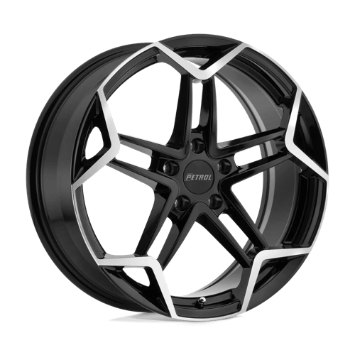 Petrol | P1A | Gloss Black W/ Machined Cut Face | 17X8 | 5X108 | 40mm/6.07" | 1780P1A405108B72