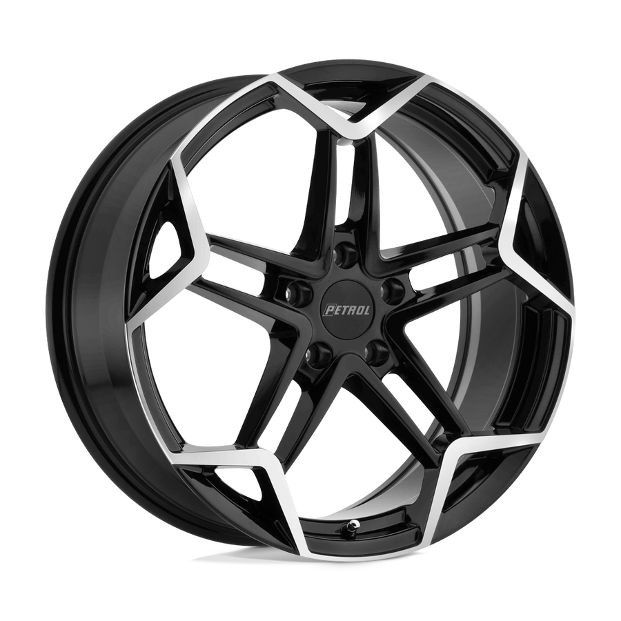 Petrol | P1A | Gloss Black W/ Machined Cut Face | 19X8 | 5X108 | 40mm/6.07" | 1980P1A405108B72