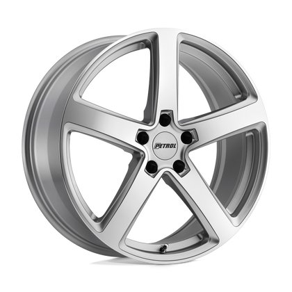 Petrol | P2A | Silver W/ Machined Cut Face | 17X8 | 5X108 | 40mm/6.07" | 1780P2A405108S72