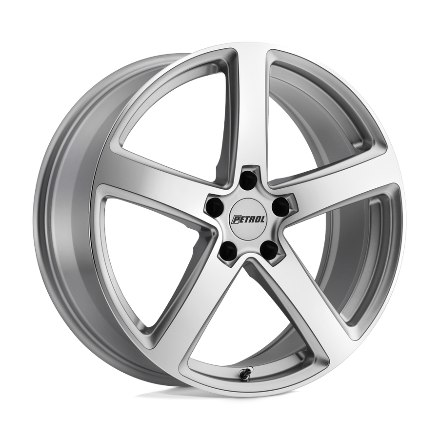 Petrol | P2A | Silver W/ Machined Cut Face | 19X8 | 5X114.3 | 40mm/6.07" | 1980P2A405114S76