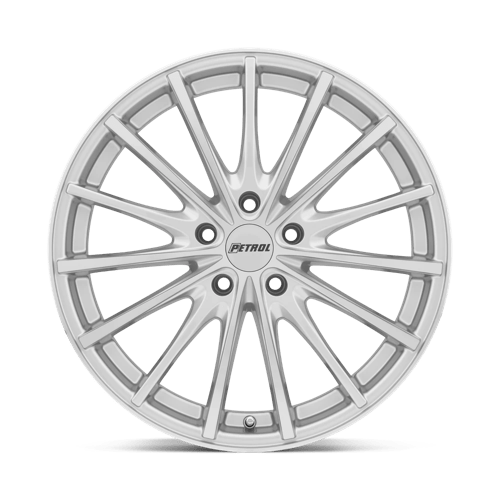 Petrol | P3A | Silver W/ Machined Cut Face | 18X8 | 5X114.3 | 40mm/6.07" | 1880P3A405114S76