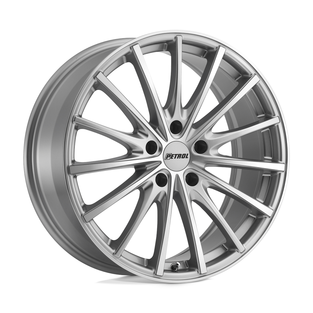 Petrol | P3A | Silver W/ Machined Cut Face | 17X8 | 5X108 | 40mm/6.07" | 1780P3A405108S72