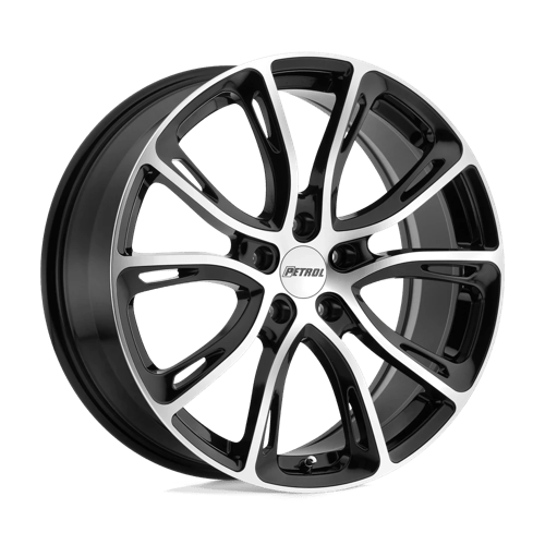 Petrol | P5A | Gloss Black W/ Machined Cut Face | 19X8 | 5X114.3 | 40mm/6.07" | 1980P5A405114B76
