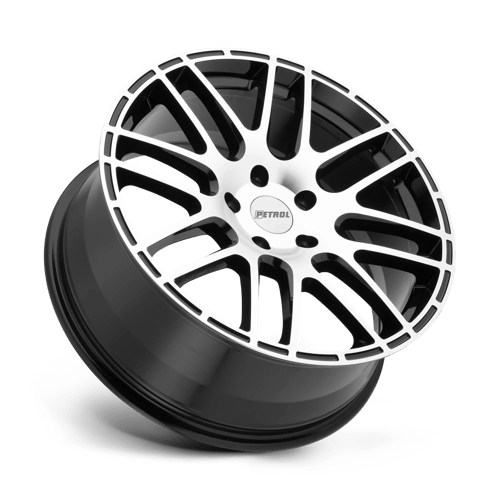 Petrol | P6A | Gloss Black W/ Machined Cut Face | 18X8 | 5X108 | 40mm/6.07" | 1880P6A405108B72