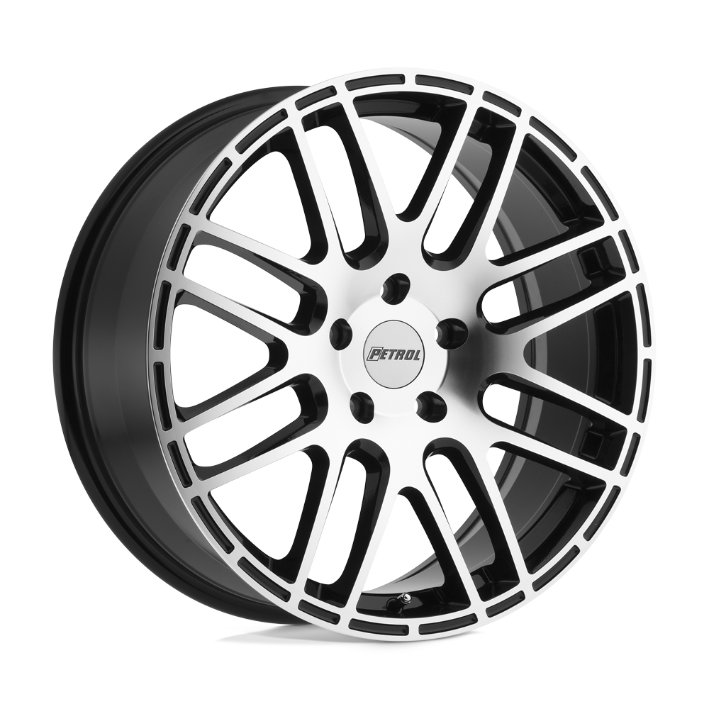 Petrol | P6A | Gloss Black W/ Machined Cut Face | 19X8 | 5X114.3 | 40mm/6.07" | 1980P6A405114B76