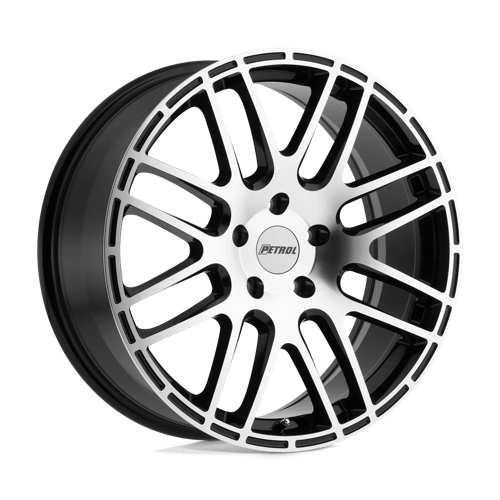 Petrol | P6A | Gloss Black W/ Machined Cut Face | 17X7.5 | 5X108 | 40mm/5.82" | 1775P6A405108B72