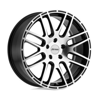 Petrol | P6A | Gloss Black W/ Machined Cut Face | 17X7.5 | 5X114.3 | 40mm/5.82" | 1775P6A405114B76