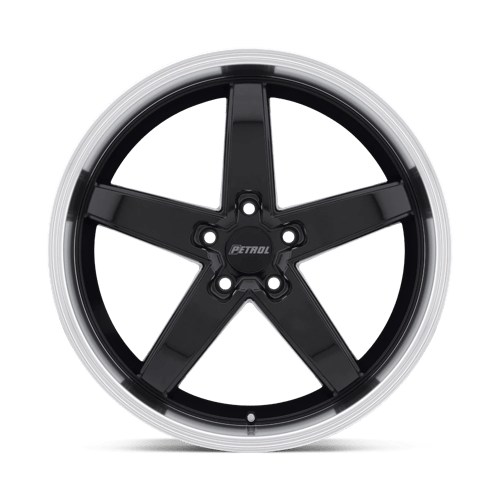 Petrol | P1B | Gloss Black W/ Machined Cut Lip | 19X8 | 5X108 | 40mm/6.07" | 1980P1B405108B72