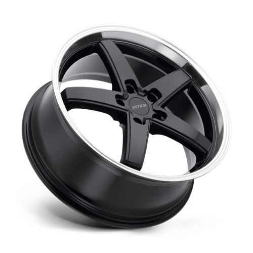 Petrol | P1B | Gloss Black W/ Machined Cut Lip | 18X8 | 5X108 | 40mm/6.07" | 1880P1B405108B72