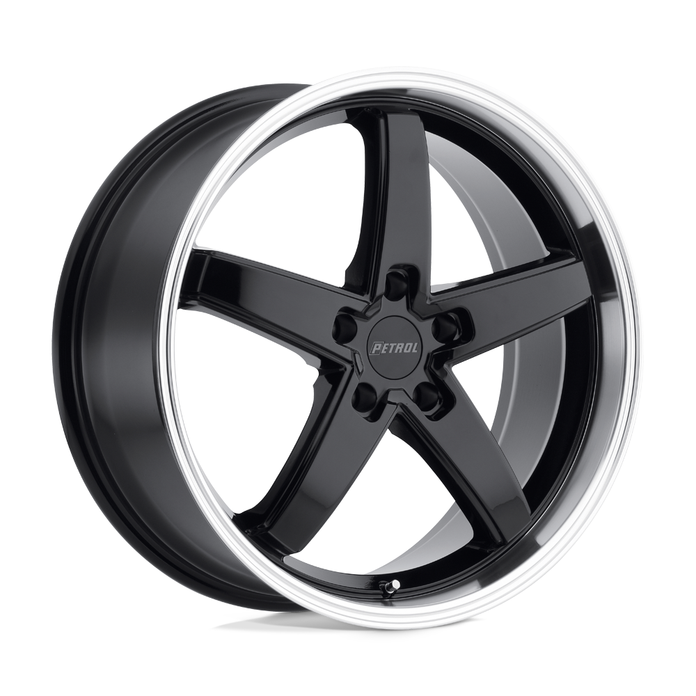 Petrol | P1B | Gloss Black W/ Machined Cut Lip | 20X8.5 | 5X108 | 40mm/6.32" | 2085P1B405108B72