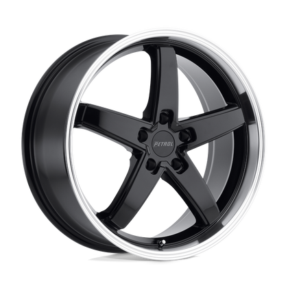 Petrol | P1B | Gloss Black W/ Machined Cut Lip | 20X8.5 | 5X114.3 | 40mm/6.32" | 2085P1B405114B76