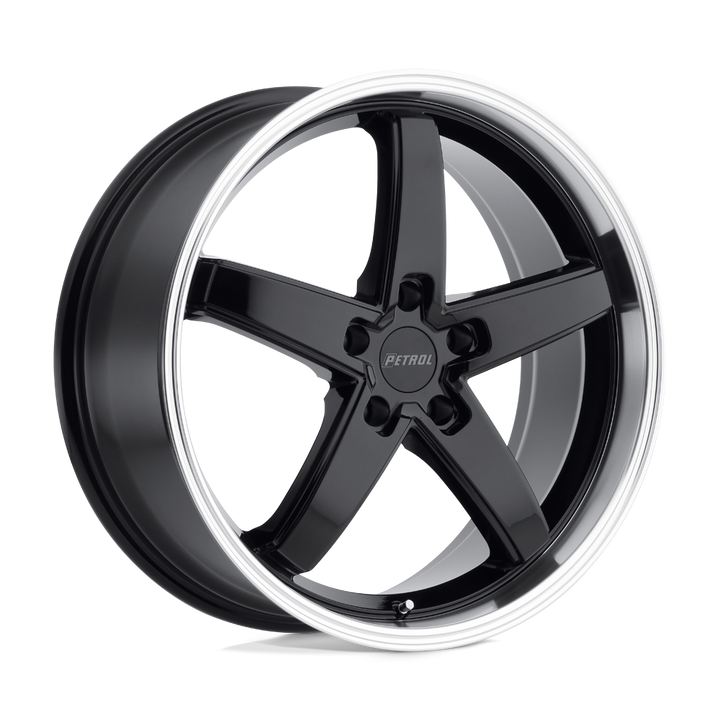 Petrol | P1B | Gloss Black W/ Machined Cut Lip | 20X8.5 | 5X114.3 | 40mm/6.32" | 2085P1B405114B76