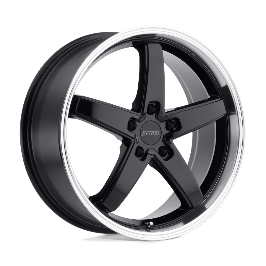 Petrol | P1B | Gloss Black W/ Machined Cut Lip | 20X8.5 | 5X114.3 | 40mm/6.32" | 2085P1B405114B76