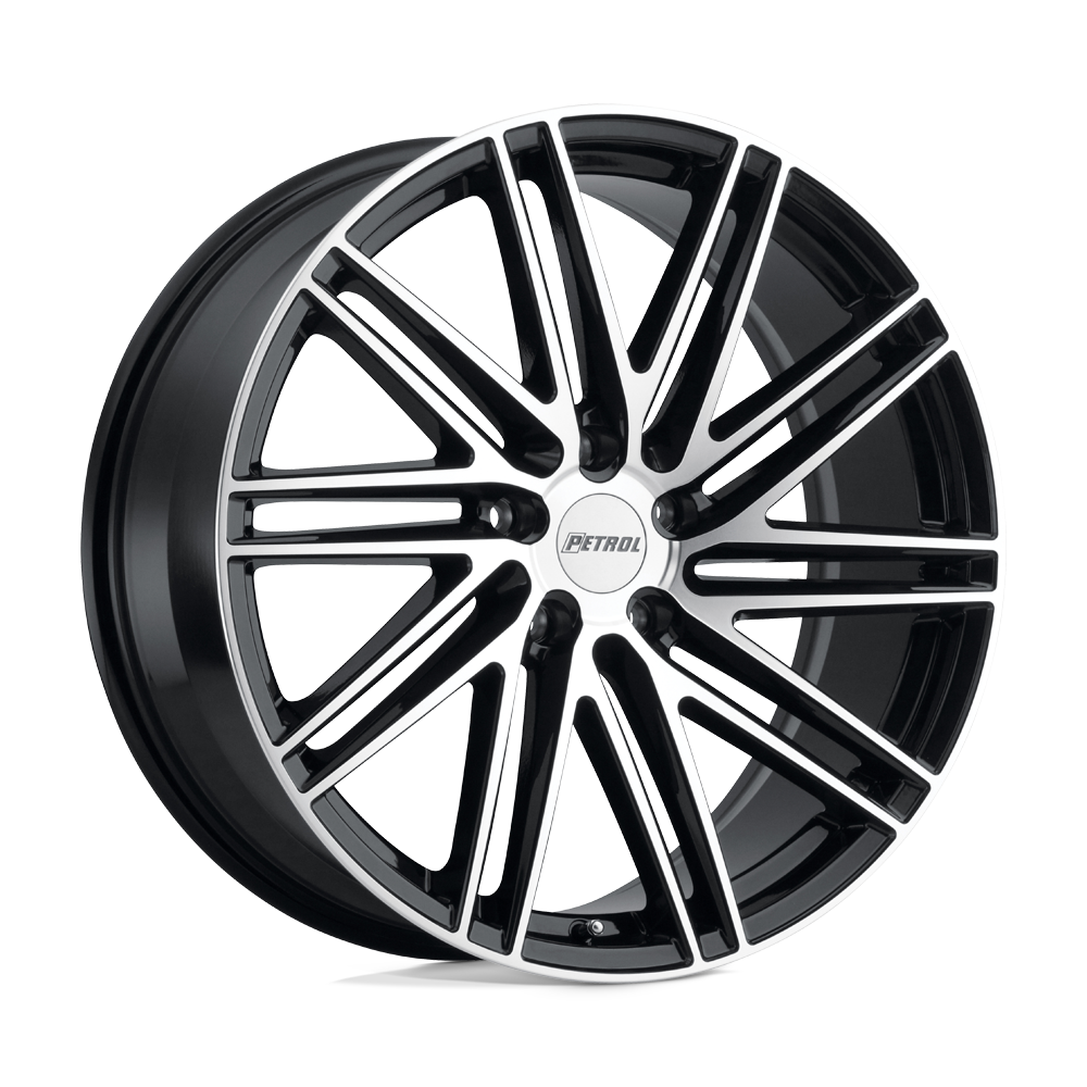 Petrol | P1C | Gloss Black W/ Machined Face | 17X8 | 5X114.3 | 40mm/6.07" | 1780P1C405114F76