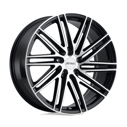Petrol | P1C | Gloss Black W/ Machined Face | 17X8 | 5X108 | 40mm/6.07" | 1780P1C405108F72