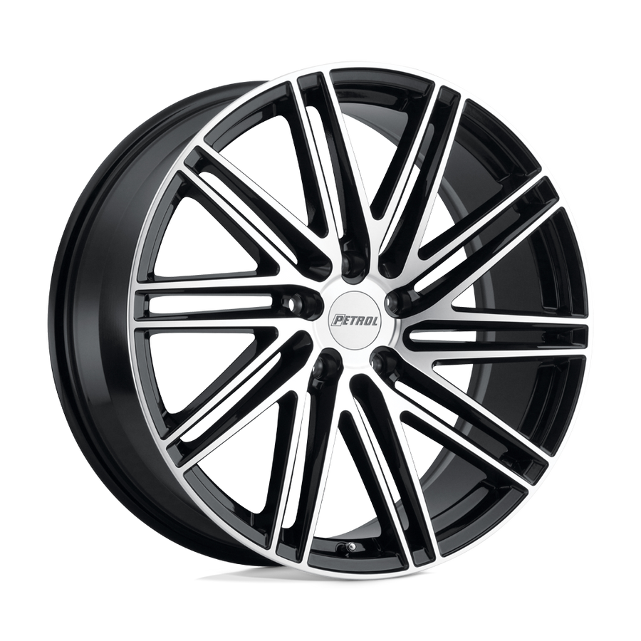 Petrol | P1C | Gloss Black W/ Machined Face | 17X8 | 5X108 | 40mm/6.07" | 1780P1C405108F72